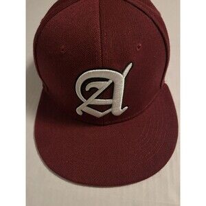 AR Sport Maroon White Embroidered Logo SnapBack Baseball Hat Cap One Size